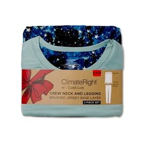 ClimateRight by Cuddl Duds Womens Jersey Two Piece Set Stars